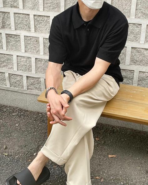 Mens Neat Casual Outfit, Japan Style Outfits, Korean Men Hairstyle, Boyish Outfits, Neat Casual Outfits, Minimalist Fashion Men, Trendy Boy Outfits, Diy Clothes Videos, Korean Casual Outfits