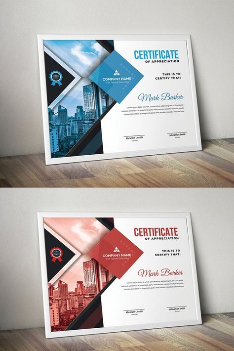 Modern Elegant Certificate Template Modern Certificate Design Ideas, Elegant Certificate Design, Modern Certificate Design, Certificate Design Inspiration, Creative Certificate, Certificate Layout, Diploma Design, Graphic Design Posters Layout, Certificate Of Achievement Template