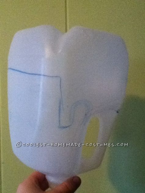 Coolest Last-Minute (Milk Gallon Jug Head) Frankenstein Costume Frankenstein Head Diy, Frankenstein Costume Kids, Frankenstein Party, Diy Frankenstein, Easy Kids Costumes, Horror Costumes, Jug Head, Frankenstein Costume, Hallowen Costume