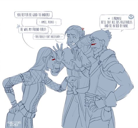 Hawke X Anders, Fem Hawke, Male Hawke, Dragon Age Comics, Dragon Age Memes, Hawke Dragon Age, Dragon Age Funny, Grey Warden, Dragon Age Games