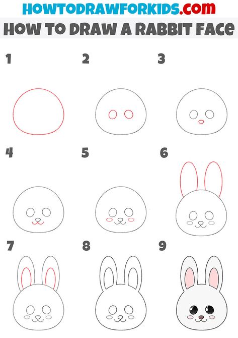 Bunny Face Drawing Easy, Drawing A Bunny Step By Step, Bunny How To Draw, How To Draw A Rabbit Face, How To Draw A Rabbit Step By Step Easy, How To Draw A Bunny For Kids, How To Draw A Bunny Step By Step Easy, How To Draw A Rabbit Easy, How To Draw Animal Faces