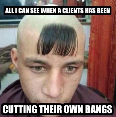 Hair funny memes Humour, Crazy Hair Cuts, Worst Haircut Ever, Haircut Quotes Funny, Hairstylist Memes, Cute Latina Hairstyles, Terrible Haircuts, Haircut Fails, Hair Quotes Funny