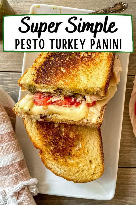 Turkey Deli Meat Recipes, Turkey Pesto Panini, Deli Meat Recipes, Pesto Turkey, Pesto Panini, Turkey Panini, Turkey Pesto, Deli Turkey Recipes, Cheese Panini