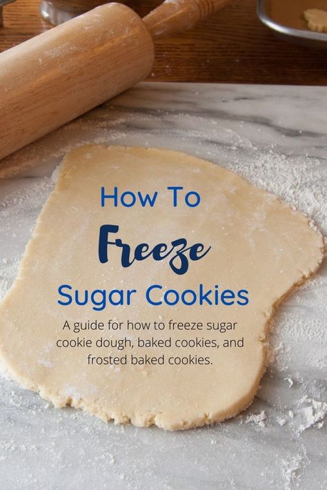 How To Freeze Sugar Cookies - Bakin' Care Of Business Freeze Sugar Cookies, Freeze Cookies, Best Sugar Cookie Recipe, Cutout Cookies, Frozen Cookie Dough, Cookie Hacks, Sugar Cookie Icing, Frozen Cookies, Best Sugar Cookies