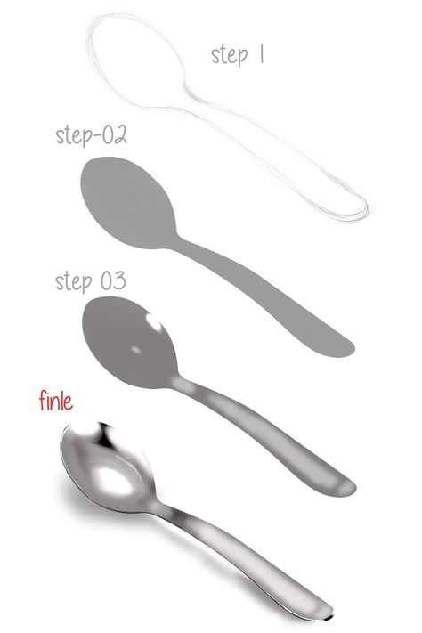 Spoon Drawing, Sugar Cubes, Easy Doodles Drawings, Coloring Tutorial, Step By Step Painting, Simple Doodles, Graphic Design Services, Painting Tips, Step By Step Drawing