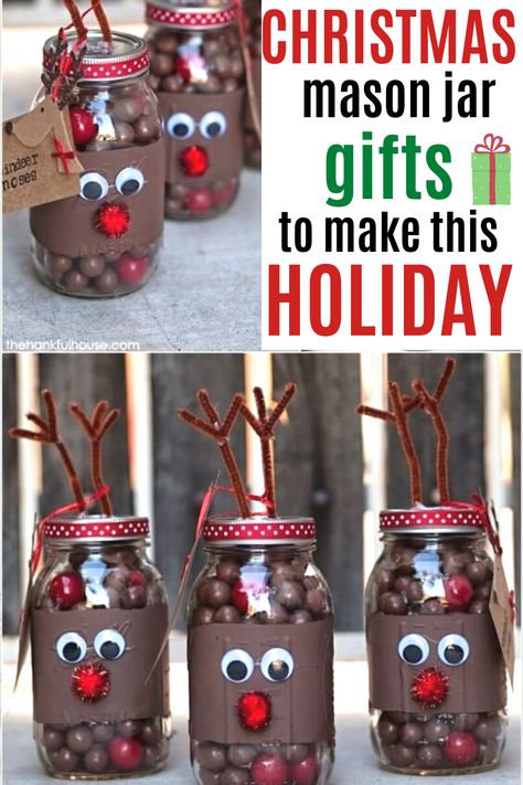 Christmas Mason Jar Ideas, Mason Jar Ideas, Mason Jar Christmas Gifts, Christmas Jam, Christmas Easy, Jar Ideas, Diy Jar Crafts, Christmas Mason Jars, Mason Jar Gifts