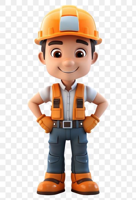 Pixel Cartoon, Cartoon Construction, Engineer Cartoon, Technology Clothes, 3d People, Png Text, Construction Worker, Cricut Creations, Cartoon Images