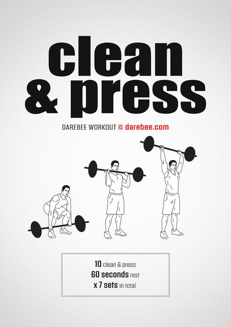 Clean And Press Workout, Darebee Workout, Home Boxing Workout, Workout Sheets, Complete Body Workout, Full Body Strength Workout, Workouts Cardio, Clean And Press, Tabata Workouts