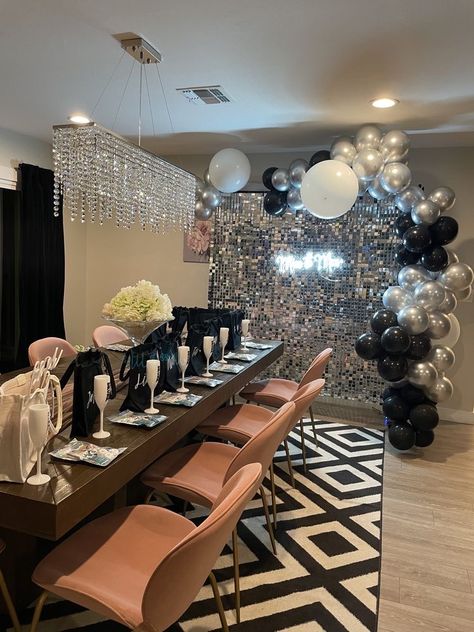 Black And White Bachelorette Aesthetic, Black Night Bachelorette, Monochrome Bachelorette Party, Bad And Bougie Theme Party, Glitz And Glam Night Bachelorette, Black And White Themed Bachelorette Party, Black And White Glam Party, Bad And Boujee Party Theme, White And Black Bachelorette Party