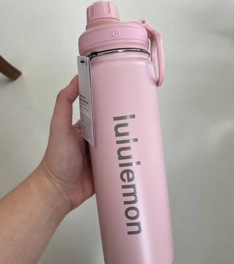 Lemon Water Bottle, Lululemon Water Bottle, Pink Water Bottle, Pink Water, Pink Pilates Princess, Silicone Ring, Pink Pilates, Pilates Princess, Pink Girly Things