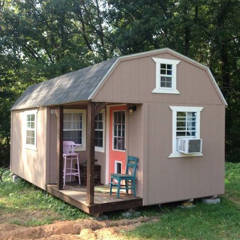 The Barn Style Tiny Home Price: $10,500 Square Footage: 300 Location: Decatur, Arkansas Tiny House On A Budget, Tiny Pictures, Tiny Homes For Sale, Cheap Tiny House, House On A Budget, Tiny House Blog, Shed To Tiny House, Tiny House Loft, Cheap Houses