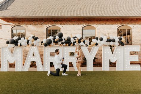 Marry Me Signs Proposal, Proposal Engagement Ideas, Marry Me Letters, Marry Me Sign, Summer Proposal, Light Up Letters, Big Letters, Marquee Letters, Engagement Ideas