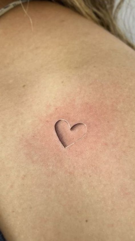 3D Minimal Heart Tattoo #tattoo #hearttattoo #simpletattoo #minimal Tattoo #3dtattoo #femaletattoo #tattooideas #tattoomoodboard Minimal Heart Tattoo, 3d Minimal, Heart Tattoo Ankle, Heart With Infinity Tattoo, Heather Lee, Simple Heart Tattoos, Tiny Heart Tattoos, Small Heart Tattoos, Cool Wrist Tattoos