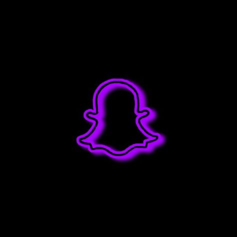 Dark Purple Snapchat Icon, Neon Purple Snapchat Icon, Snapchat Logo Purple, Dark Purple Aesthetic App Icons, Dark Purple Iphone Icons, Purple Neon App Logos, Purple Snapchat Icon, Snapchat Widget, Purple Snapchat