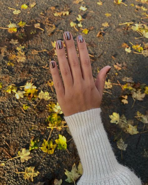 25 Glazed Donut Nails You'll Want to Try Colored Glazed Donut Nails, Metallic Color Nails, Dnd Glazed Donut Nails, Donut Glaze Nails Short, Chocolate Glazed Donuts Nails, Chocolate Doughnut Glaze Nails, Glazed Color Nails, How To Get Glazed Donut Nails, Glazed Donut Nails Color