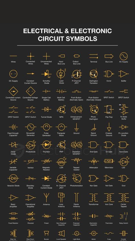 Engineering Symbols, Circuit Symbols, Electrical Schematic Symbols, Simple Electronic Circuits, Basic Electrical Engineering, Electrical Engineering Books, Electrical Engineering Projects, Electrical Troubleshooting, Basic Electronic Circuits