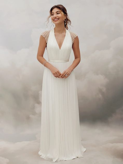 Catherine Deane Wedding Dresses | One Fab Day Catherine Deane Wedding Dress, Boho Bridal Dress, Halter Wedding, Catherine Deane, Silk Tulle, Luxury Silk, Bridal Designs, Bridal Looks, Dress First