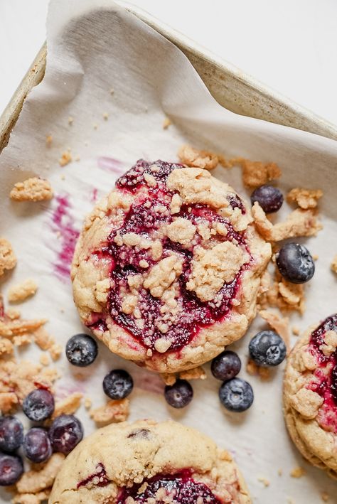 Blueberry Filled Cookies, Baking With Frozen Blueberries, Blueberry Preserves Desserts, Blueberry Cobbler Cookies, Blueberry Shortbread Cookies, Blueberry Streusel Cookies, Blueberry Jam Desserts, Blueberry Jam Cookies, Blueberry Crumble Cookies