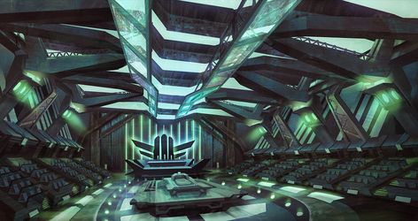 Scifi Interior, Meeting Hall, Conference Hall, Arch Interior, Work Environment, Painting & Drawing, Sci-fi Spaceship, Creative Art, Concept Art