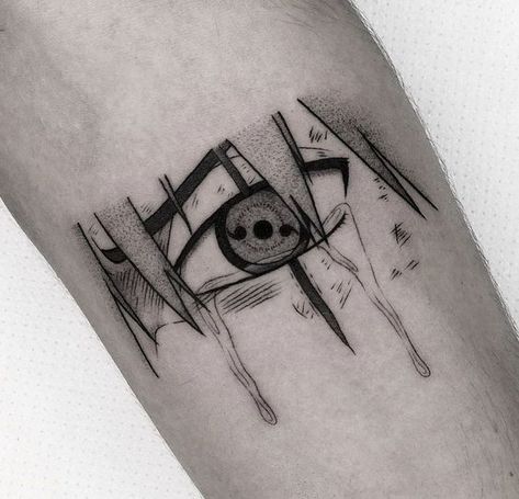 Naruto Tattoo Kurama, Naruto Kakashi Tattoo, Kakashi Eye Tattoo, Tattoo Ideas For Men Anime, Kakashi Anbu Tattoo, Anime Tattoo Ideas For Men, Naruto Simple Tattoo, Tatuajes Astetics, Kakashi Hatake Tattoo