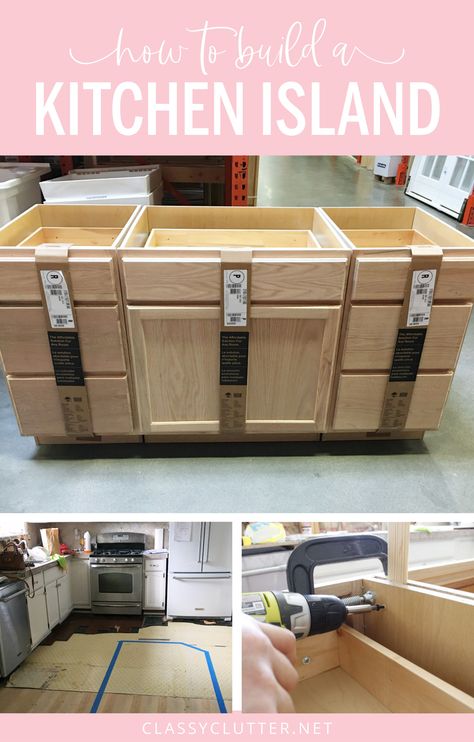 Kitchen Island With A Post, How To Build Your Own Kitchen Island, How To Build A Small Kitchen Island, How To Build An Island With Cabinets, 6x6 Kitchen Island, Diy Kitchen Islands For Small Spaces, Diy Long Kitchen Island, How To Add An Island To A Small Kitchen, 7x4 Kitchen Island