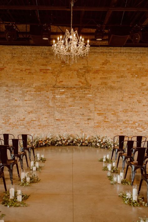 ground arch of florals Wedding Ceremony Backdrop Indoor, Ceremony Space Decor, Wedding Chapel Ideas, Ceremony Backdrop Indoor, Wedding Ceremony Decorations Indoor, Fall Garden Wedding, Ceremony Candles, Wedding Alters, Wedding Isles