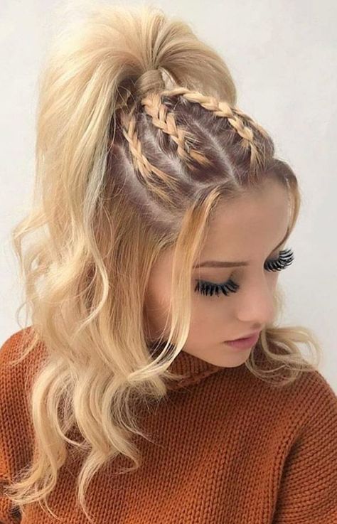 Best Braided Hairstyles, Hairstyle Braid, Braided Hairstyles Ideas, Braid Ponytail, Fesyen Rambut, Vlasové Trendy, Braided Hairstyle, Cool Braid Hairstyles, Classic Hairstyles