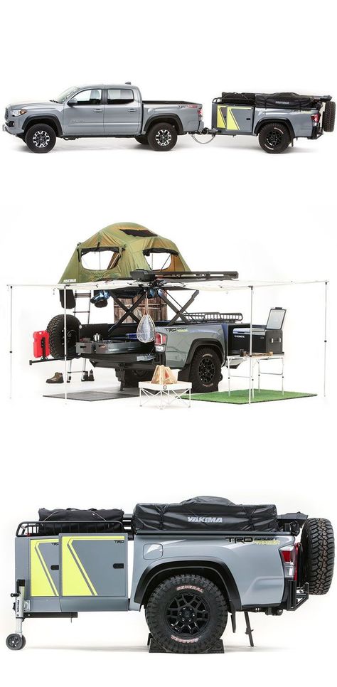 Overlanding Trailer, Off Road Teardrop Trailer, Camping Gear Trailer, Camping Truck, Camping 4x4, New Pickup Trucks, Cargo Trailer Camper, Truck Bed Camping, Pickup Truck Accessories