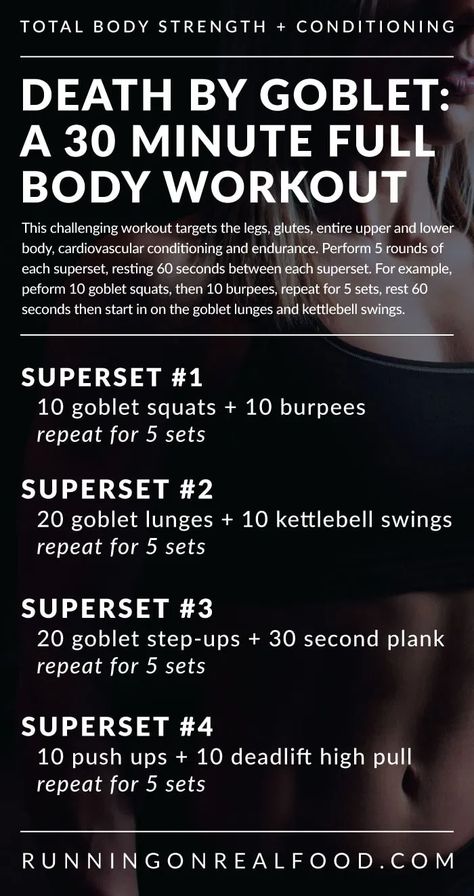 30 Minute Full Body Workout, Workout For Strength, Superset Workout, Wods Crossfit, Crossfit Workouts Wod, Emom Workout, Crossfit Workouts At Home, Strength And Conditioning Workouts, Kettlebell Cardio