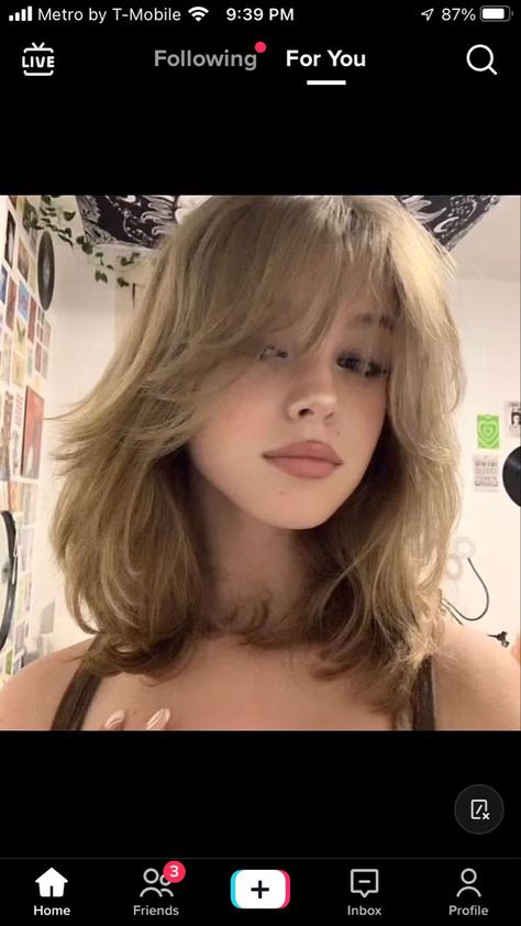 Wolfcut On Blonde Hair, Short Butterfly Haircut With Wispy Bangs, Curtain Bangs Wolf Cut Medium Hair, Wispy Layers Short Hair, Medium Butterfly Cut, Dirty Blonde Wolf Cut, Wolf Cut Back View, Wolfcut With Wispy Bangs, Haircuts Without Styling