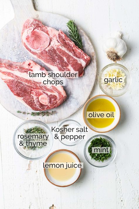 Herb Marinated Lamb Shoulder Chops - Sunkissed Kitchen Lamb Chops Marinade, Lamb Shoulder Chops, Lamb Marinade, Marinated Lamb, How To Cook Lamb, Lamb Chop Recipes, Lamb Shoulder, Marinade Recipes, Chops Recipe