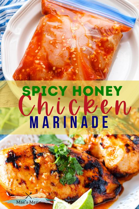 Spicy Asian Chicken Marinade, Sweet And Spicy Chicken Marinade, Spicy Chicken Marinade Recipes, Hot Honey Marinade, Hot Honey Chicken Marinade, Spicy Marinade For Chicken, Spicy Chicken Marinade, Honey Marinade For Chicken, Citrus Chicken Marinade