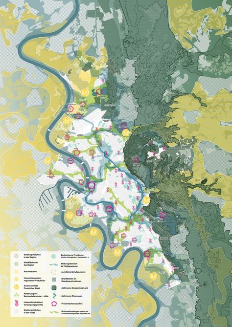 Landscape Plan Architecture, Masterplan Landscape, Map Landscape, Urban Mapping, Landscape Architecture Diagram, Landscape Architecture Graphics, Map Diagram, Bartlett School Of Architecture, Urban Design Diagram