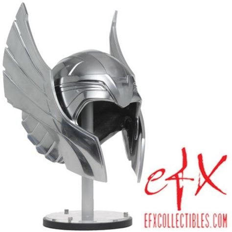 EFX collectibles THOR Helmet and Mjolnir Props and EFX collectibles CAPTAIN AMERICA Replica Posters and Trading Cards | Collider found on Polyvore featuring polyvore Thor Helmet, Captain America Poster, Thor Costume, Prop Replicas, Female Thor, Viking Helmet, Female Armor, Cosplay Diy, Replica Prop