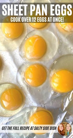 Sheet Pan Eggs - Oven bake over a dozen eggs in minutes, perfect eggs for a crowd without the skillet splatter, plus these eggs are great for egg sandwiches and meal prep #sheetpanrecipes #sheetpan #oven #friedeggs #eggs #breakfast #mealprep #keto #lowcarb #saltysidedish Sheet Pan Eggs, Oven Baked Eggs, Sausage Hashbrown Breakfast Casserole, Eggs In Oven, Ways To Cook Eggs, Egg Sandwich Breakfast, Hashbrown Breakfast Casserole, Over Easy Eggs, Perfect Eggs