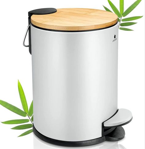 Under Sink Bin, Bedroom Bin, Small Grey Bathrooms, Bamboo Bathroom Accessories, Bedroom Trash Can, Bamboo Bathroom, Bathroom Bin, Bathroom Trash Can, Small Toilet