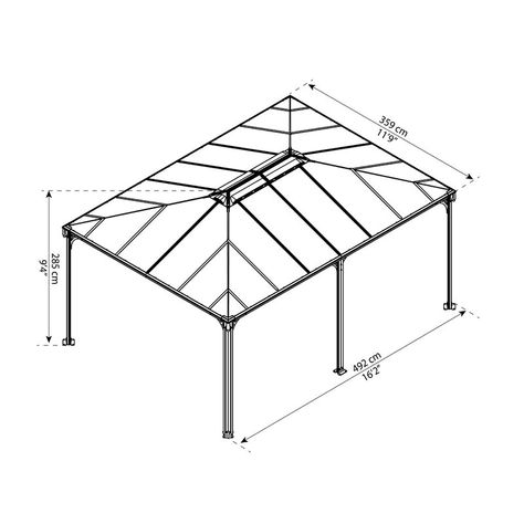 Palram Martinique Patio Gazebo | Wayfair.co.uk Rectangular Gazebo, Polycarbonate Roof Panels, Diy Gazebo, Aluminum Gazebo, Outdoor Gathering Space, Hardtop Gazebo, Polycarbonate Panels, Hip Roof, Garden Gazebo