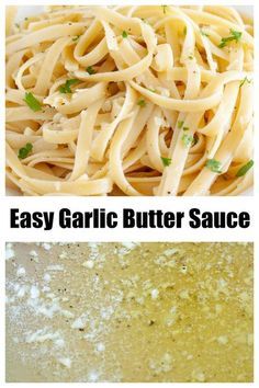 Garlic Butter Pasta Sauce, Easy Garlic Butter Sauce, Butter Sauce For Pasta, Easy Garlic Butter, Garlic Butter Pasta, Garlic Pasta Sauce, Pasta Seafood, Pasta Sauce Homemade, Pasta Side Dishes