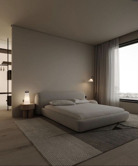 Minimalist Bedroom Men, Warm Bedroom, 아파트 인테리어, Bedroom Bed Design, Minimalism Interior, Architecture Visualization, Autodesk 3ds Max, Home Room Design, Dream House Decor