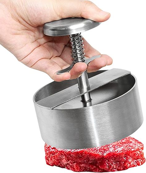 Burger Press, Stainless Steel Hamburger Press with 100 Wax Patty Papers, Non Stick Adjustable Hamburger Patty Maker for Grilling, BBQ : Amazon.co.uk: Home & Kitchen Hamburger Press, Hamburger Patty, Burger Press, Hamburger Patties, Non Stick, Home Kitchen, Grilling, Wax, Meat