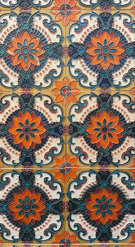 Italian Tiles Pattern, Middle Eastern Decor, Islamic Tiles, Jewelry Store Design, Textile Prints Design, Portuguese Tiles, Art Decor Diy, Tile Inspiration, Phone Background