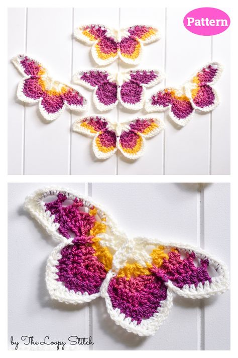 Resilient Butterfly Crochet Pattern Crochet A Butterfly Free Pattern, Simple Crochet Butterfly, Crochet Butterfly Mobile, Crochet Butterfly Stuffed Animal, Crochet Butterfly Pillow Free Pattern, Free Crochet Butterfly Pattern, Crochet Butterfly Free Pattern Easy, Intermediate Crochet Projects, Butterfly Amigurumi Free Pattern