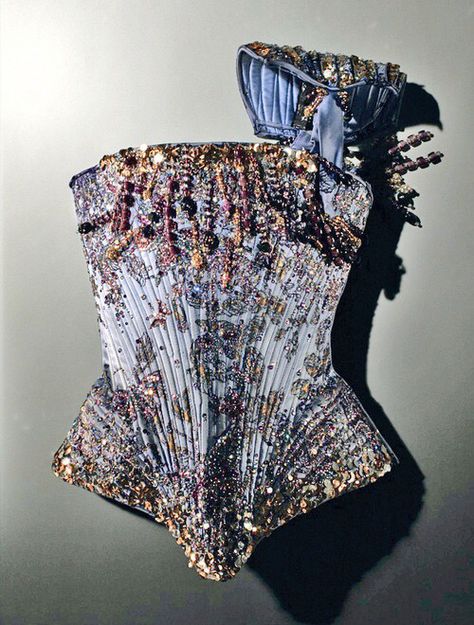 Blue Corset, Corset Fashion, Corsets And Bustiers, Creation Couture, Christian Lacroix, Stage Outfits, Mode Inspiration, Looks Vintage, Couture Fashion