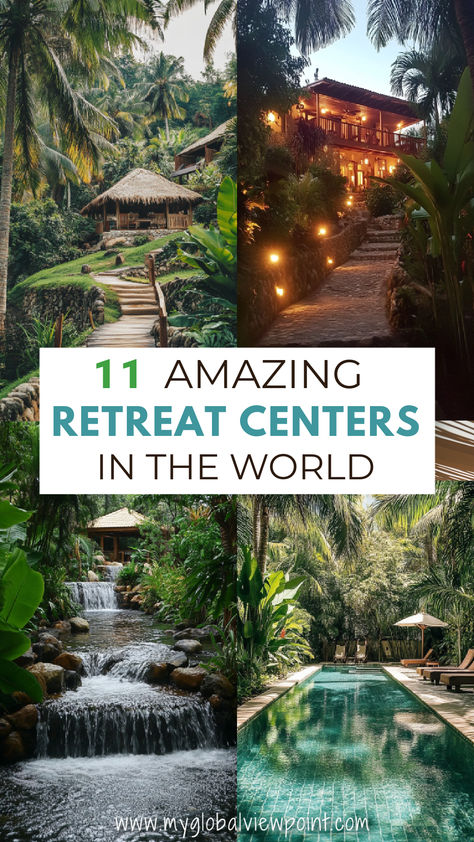 Looking for the perfect retreat spot in 2025? 🌿 Here are 11 stunning retreat centers ideal for hosting or joining an unforgettable experience! From serene mountain lodges to beachfront sanctuaries, these locations offer inspiring settings for wellness, creativity, and personal growth. Perfect for your next transformative getaway! 🧘‍♀️🌍 #RetreatCenters #Wellness #TransformativeTravel Retreat Center Design Floor Plans, Retreat Center Design, Tulum Retreat, Pilates Retreat, Wellness Retreat Ideas, Wellness Collective, Company Retreat, Style Hacienda, Mountain Lodges