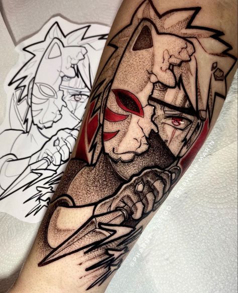 Kakashi Anbu Tattoo, Anbu Tattoo, Kakashi Tattoo, Diy Couch Cover, Mens Owl Tattoo, Deer Skull Tattoos, Kakashi Anbu, Naruto Tattoo, Diy Couch