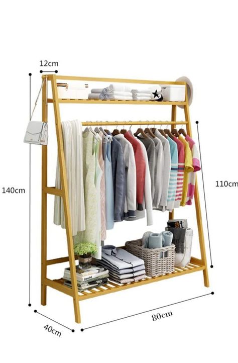 Bamboo Diy, 4 Door Wardrobe, Clothes Hanging, Entrance Modern, Wooden Rack, Garment Rack, Wooden Wardrobe, Hallway Ideas Entrance, Modern Hallway