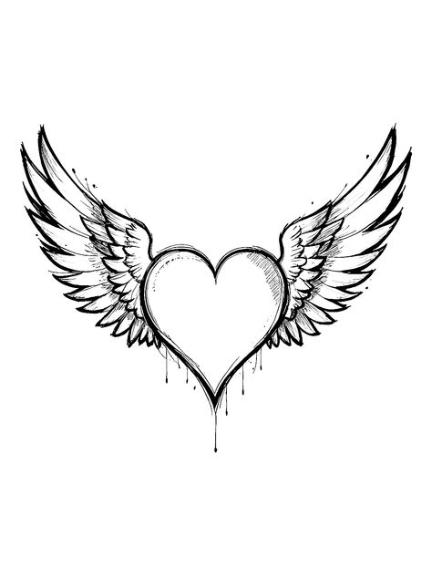 love, heart, angel wings, tattoo, grunge art, love wallpaper, Black and white, Ink art, tattoo design, Tattoo style wings, Elegant drawing, Heart Wings Chest Tattoo, Angel Wings Flash Tattoo, Heart With Wing Tattoo, Heart With Wings And Halo Tattoo, Angel Wings And Heart Tattoo, Matching Angel Wing Tattoos, Angel Wing Heart Tattoo, Heart With Wings Tattoo Design, Couple Tattoo Stencil