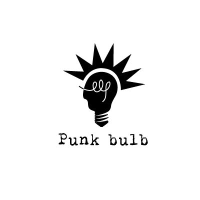 Punk Logos, Punk Graphic Design, Moodboard App, Light Bulb Idea, Bulb Logo, Punk Logo, Philosophy Brand, Brain Logo, Arte Punk