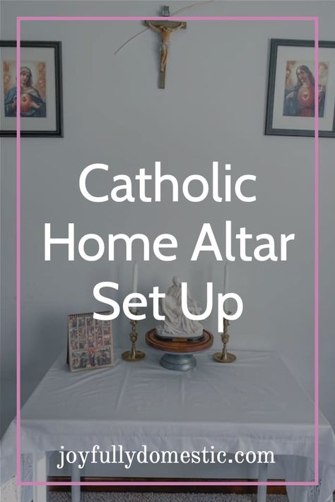 Home Alters Sacred Space Altars, Memorial Altar Ideas Home, Catholic Prayer Table, Prayer Alter Ideas Home Altar Catholic, Mini Altar Ideas, Catholic Prayer Room Ideas Decor, Family Altar Catholic Home, Altar Set Up, Prayer Table Ideas