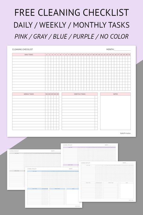 Printable Cleaning Checklist Cleaning List Template Free Printables, Daily Checklist Printable Free, Checklist Template Printables, Cleaning Tracker Printable, School To Do List Printable, Free Cleaning Checklist, School To Do List, Cleaning List Printable, Schedule Printable Free